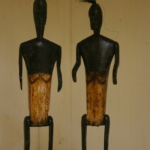 couple primitif bois et os