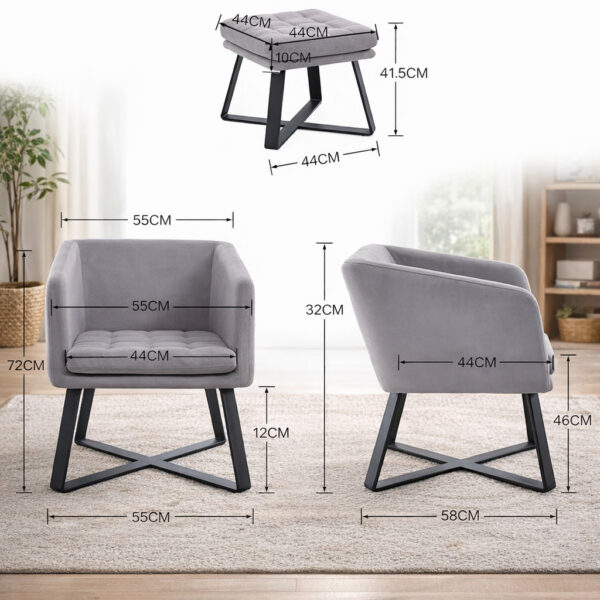Fauteuil de salon scandinave – Image 2