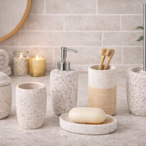 axentia ensemble d'Accessoires de Salle, Céramique