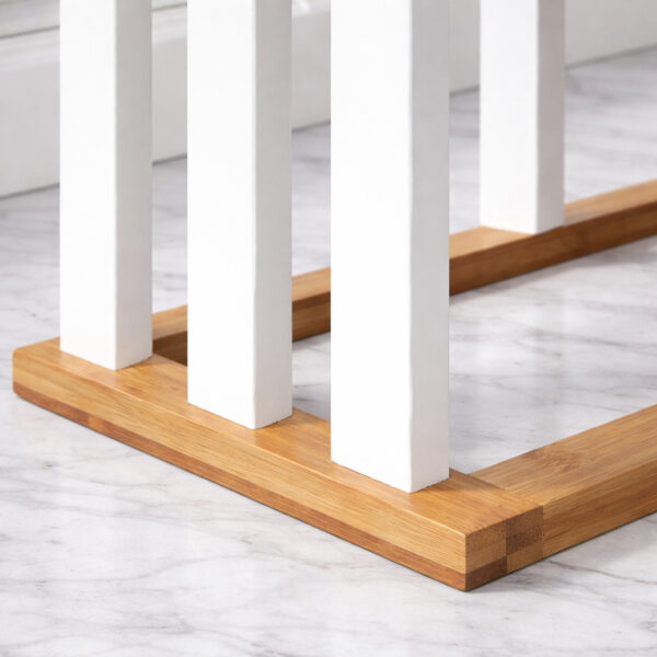 Porte-Serviettes sur Pieds naturéo Blanc – Image 2