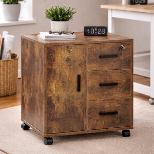 Caisson à roulettes à 3 tiroirs et 2 Compartiments