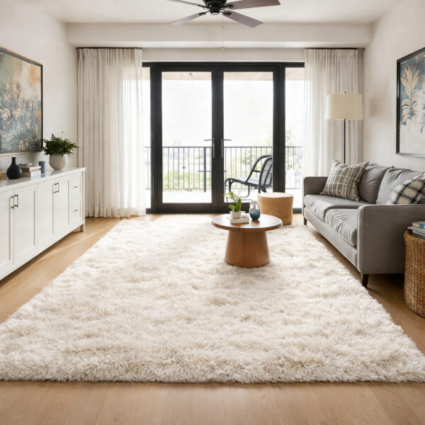 Tapis de salon moelleux à poils longs – Image 2
