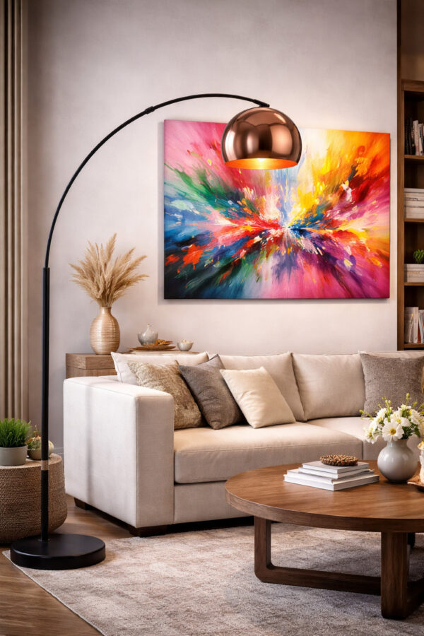 Lampadaire arc lampe de salon – Image 2