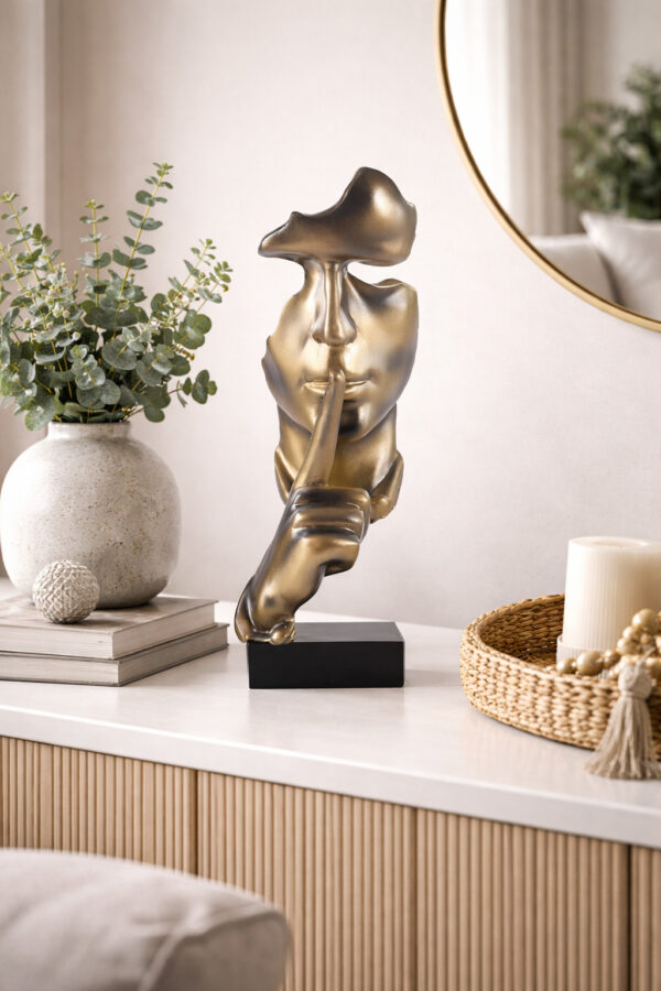 Sculpture Silence is Golden statue – Image 3