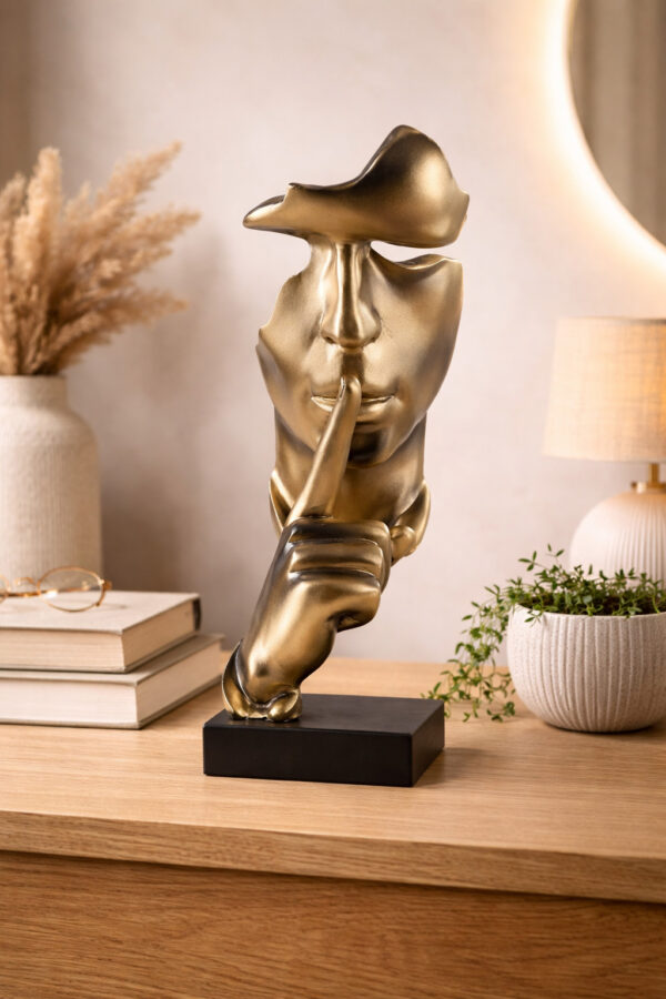 Sculpture Silence is Golden statue – Image 2