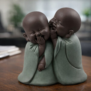Statuette Bonze Chuchoteur – Porte Bonheur