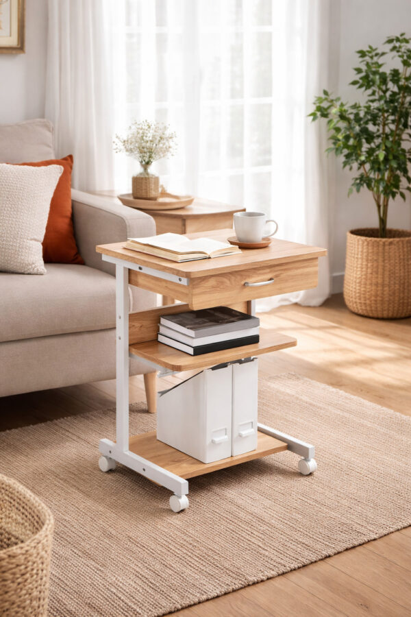 Bureau d'Ordinateur Portable Roulant – Image 2