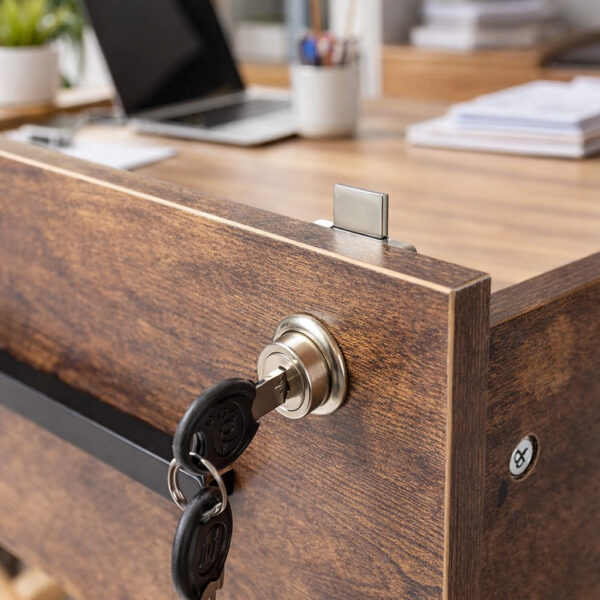 Caisson à roulettes à 3 tiroirs et 2 Compartiments – Image 3