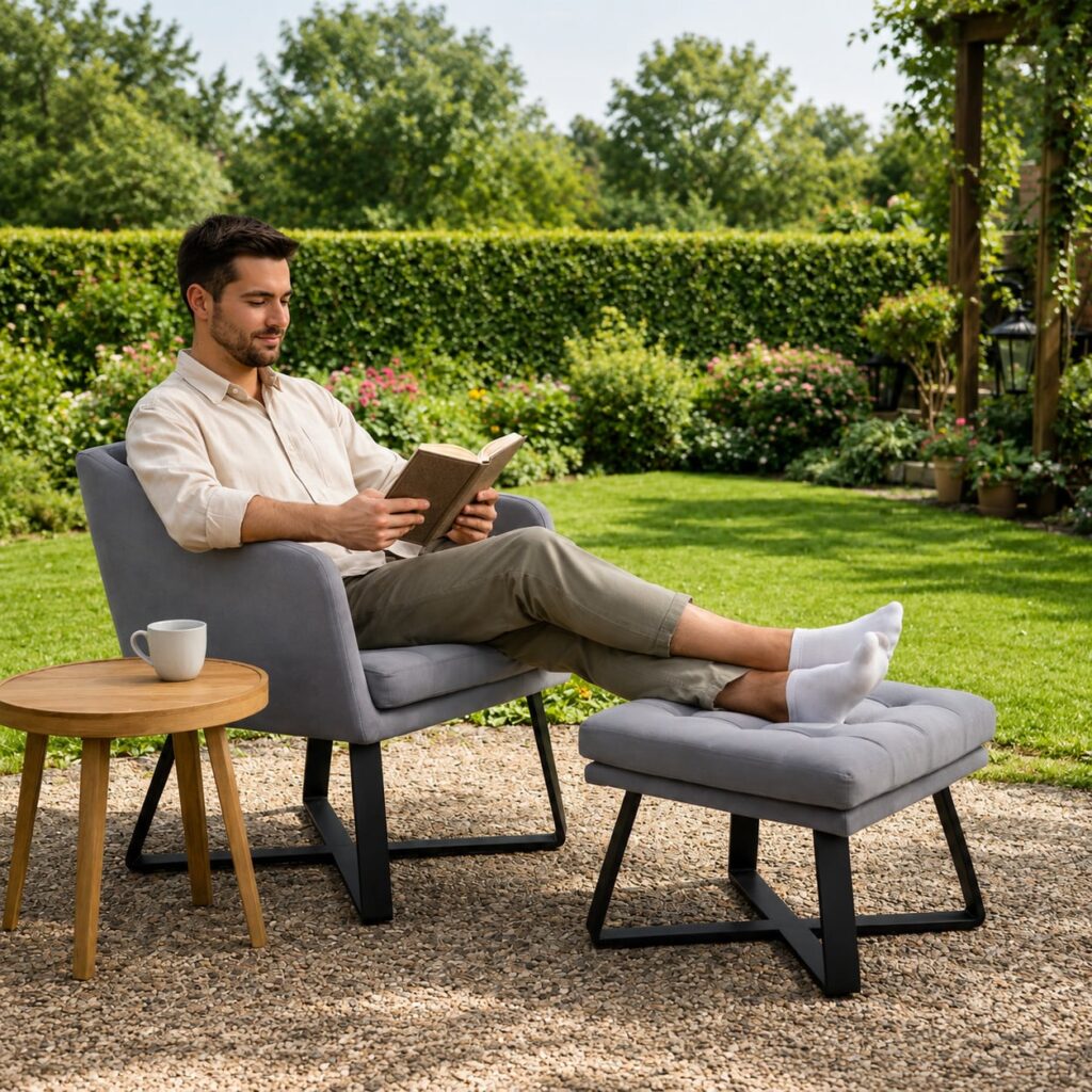 Moment de détente dans le jardin