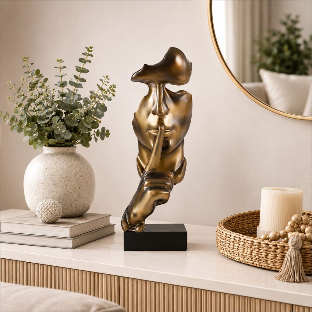 Sculpture Silence is Golden statue – Image 3