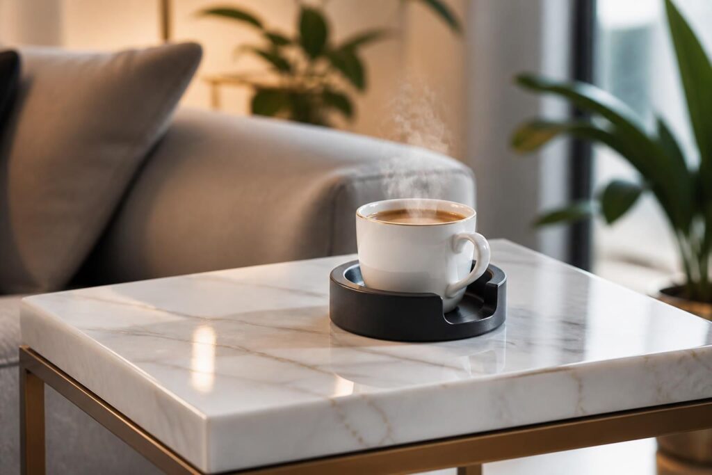 découvrez les avantages uniques de l'association entre un bout de canapé en marbre et un support pratique pour tasse de café, alliant élégance et fonctionnalité pour votre espace de vie.
