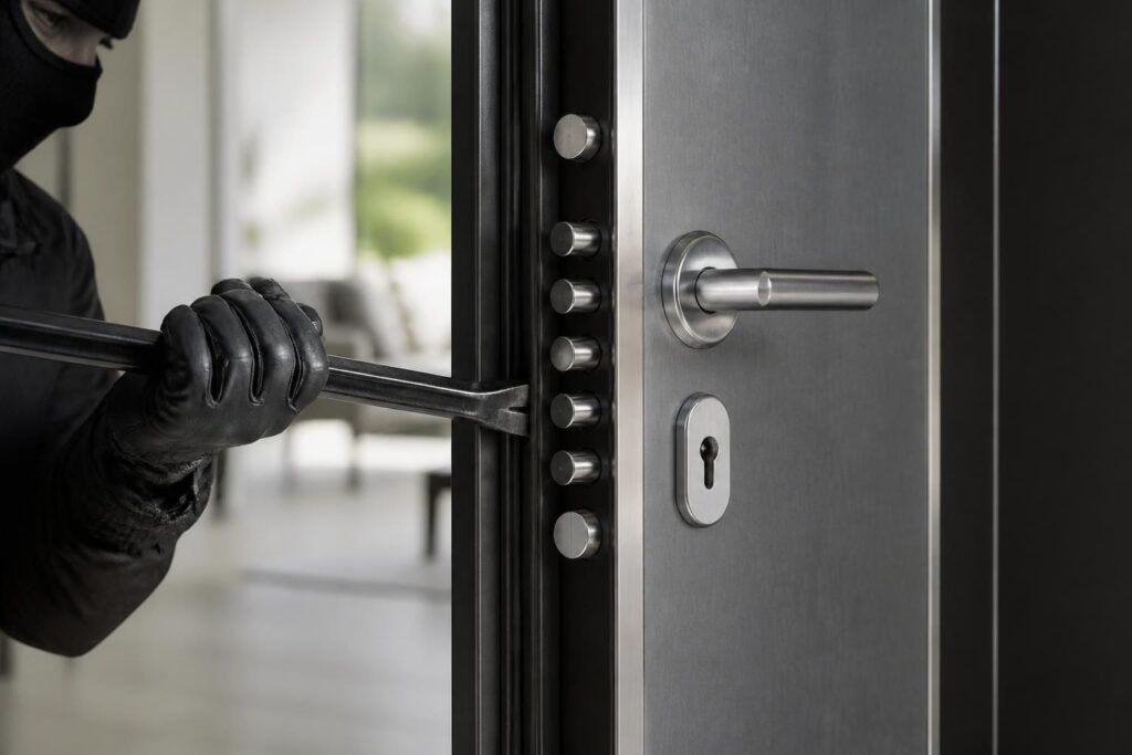 découvrez comment une porte d'entrée blindée augmente la résistance maximale de votre domicile face aux tentatives d'effraction et renforce la sécurité de votre maison.