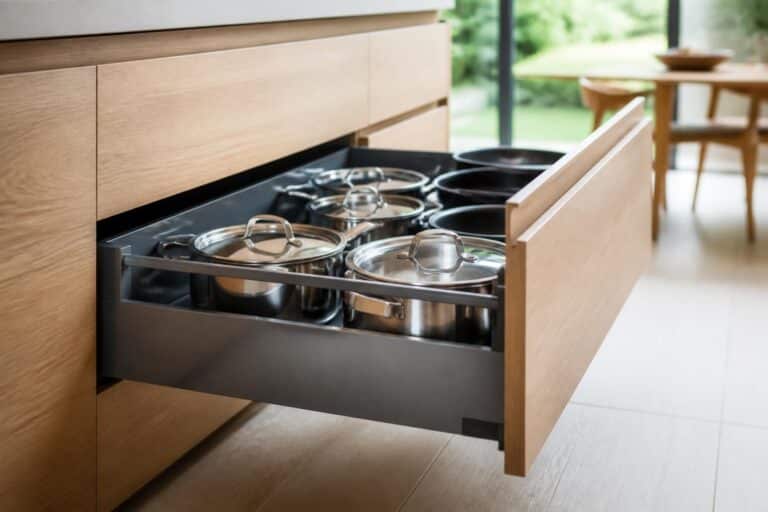 découvrez comment un tiroir casserolier améliore l'accessibilité aux ustensiles lourds, facilitant leur manipulation et optimisant l'organisation de votre cuisine.