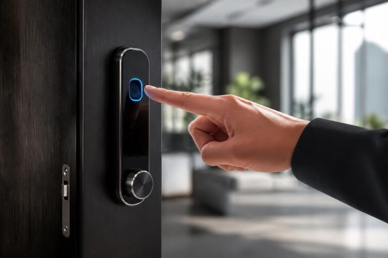 découvrez comment la serrure connectée biométrique révolutionne l'accès sécurisé en éliminant le besoin de clés physiques, alliant praticité et haute technologie pour une protection optimale.