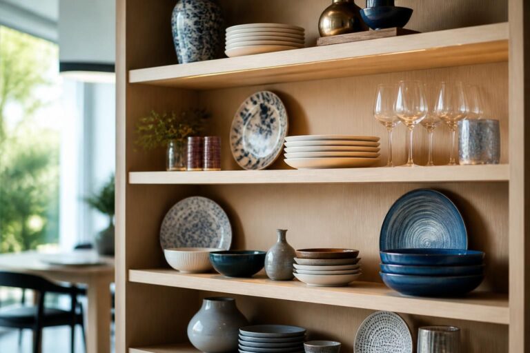 découvrez comment une étagère ouverte met en valeur votre vaisselle décorative, alliant praticité et esthétique pour sublimer votre intérieur.