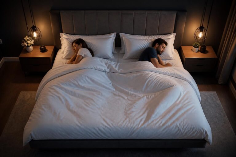 découvrez comment un lit king size améliore le confort et l'indépendance de couchage pour une meilleure qualité de sommeil à deux.