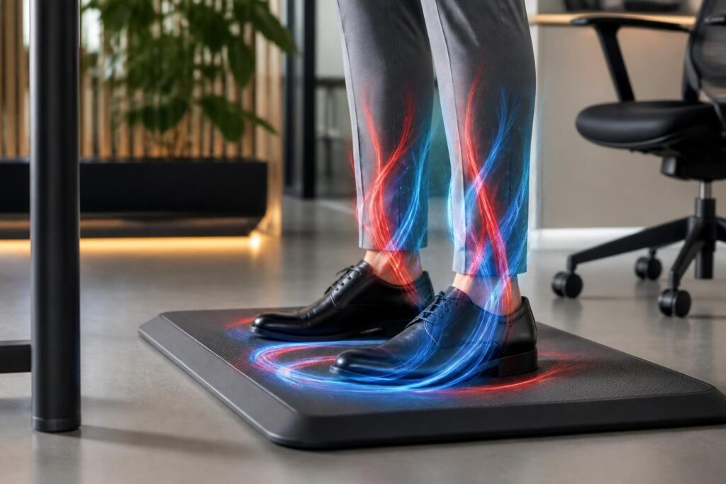 découvrez comment le tapis anti-fatigue favorise la stimulation de la circulation sanguine pour un meilleur confort et bien-être au quotidien.