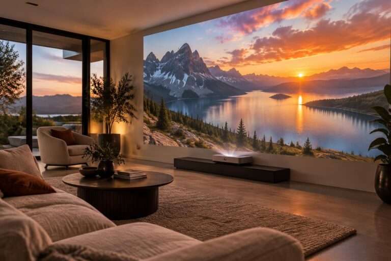 découvrez comment un vidéoprojecteur à courte focale permet de projeter une très grande image avec peu de recul et d’optimiser votre espace.
