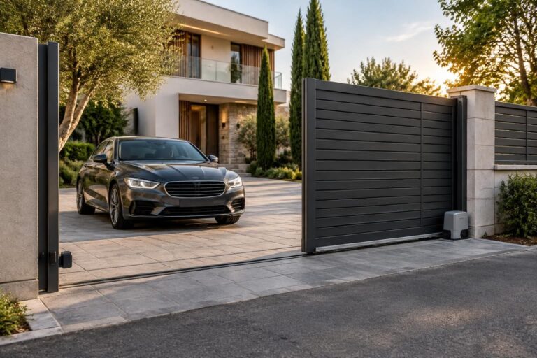 découvrez comment un portail coulissant motorisé facilite l’accès des véhicules grâce à une ouverture fluide, pratique et sécurisée.