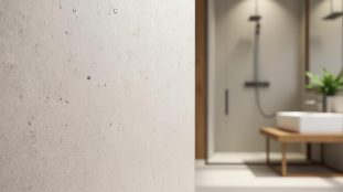 découvrez comment la porosité de l'enduit tadelakt permet de réguler efficacement l'absorption de l'humidité dans les salles de bain, assurant un environnement sain et durable.