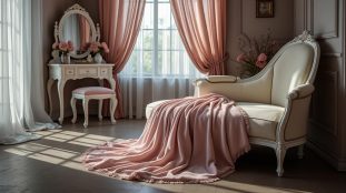 explorez l'élégance de l'esprit boudoir sublimé par une palette de teintes sourdes, créant une atmosphère douce et raffinée pour un intérieur intimiste.