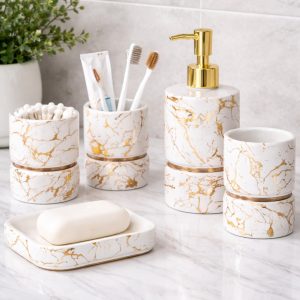 Accessoires salle de bain élégant