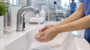 découvrez comment le robinet à détection automatique limite les contacts manuels et réduit les risques de contamination croisée pour une meilleure hygiène.