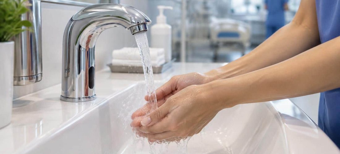 découvrez comment le robinet à détection automatique limite les contacts manuels et réduit les risques de contamination croisée pour une meilleure hygiène.