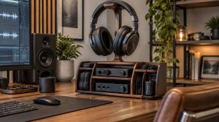 découvrez comment associer un support pour casque et un rangement pour matériel audio afin de garder votre espace organisé, pratique et élégant.