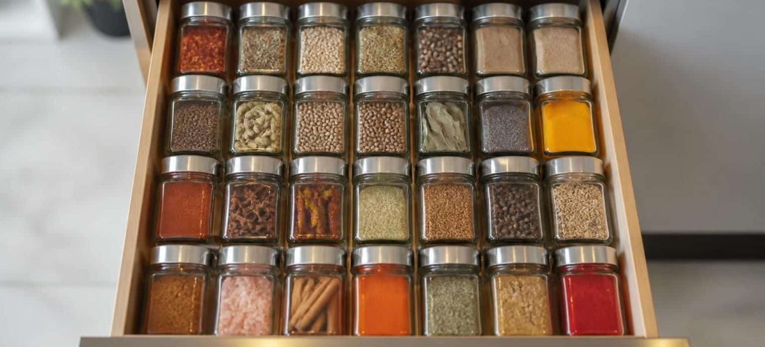 découvrez les avantages d'associer un tiroir à épices à un système de repérage rapide des condiments pour une organisation optimisée et un accès facile en cuisine.