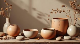 découvrez comment la célébration des imperfections artisanales est magnifiquement mise en valeur grâce à l'intégration de céramiques organiques, apportant authenticité et caractère à chaque création.