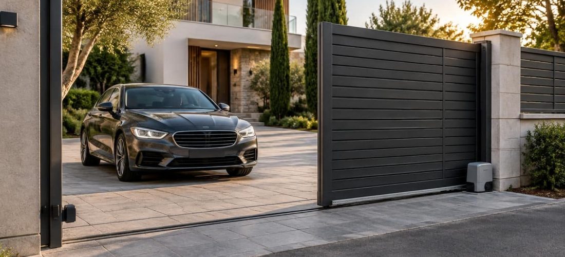 découvrez comment un portail coulissant motorisé facilite l’accès des véhicules grâce à une ouverture fluide, pratique et sécurisée.