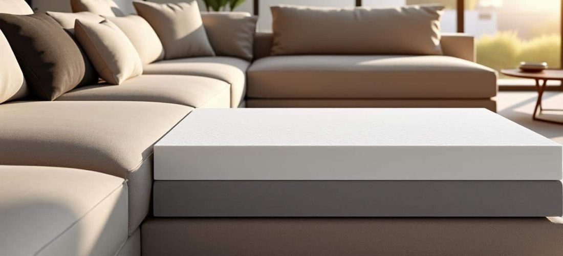 optimisez le confort d'assise de votre coin salon grâce à la densité optimale de la mousse de nos canapés modulables, alliant soutien et douceur pour un espace convivial et reposant.