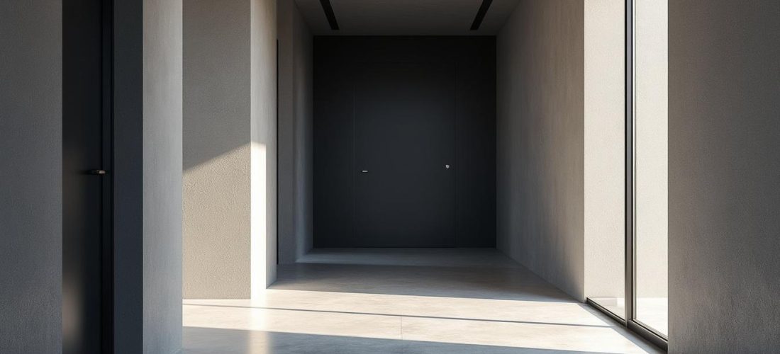 découvrez comment corriger l'effet couloir des entrées étroites grâce à la peinture du mur du fond en teinte sombre pour un espace visuellement plus large et accueillant.