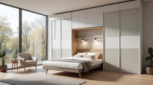 optimisez l'espace de votre chambre d'amis grâce au lit escamotable, qui permet de dégager efficacement la surface au sol pour plus de liberté et de confort.