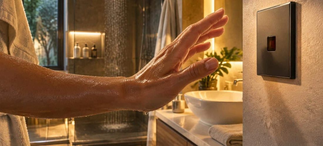 découvrez comment un interrupteur infrarouge permet d’allumer sans contact, même avec les mains mouillées, pour plus d’hygiène et de praticité.