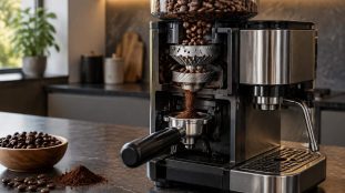 découvrez comment une machine à expresso avec broyeur transforme les grains fraîchement moulus en café riche en arômes, tasse après tasse.