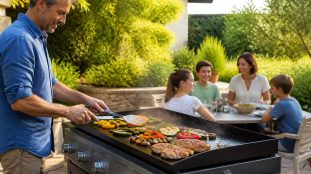 découvrez la cuisson saine en extérieur grâce à la liaison directe entre la plancha au gaz et des ingrédients frais pour des repas savoureux et équilibrés.