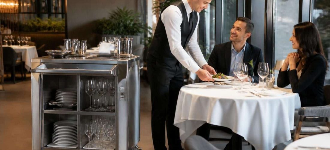 découvrez comment la liaison directe entre le chariot de desserte et la flexibilité du service à table améliore l'efficacité et l'expérience client en restauration.