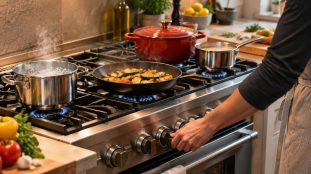 découvrez comment la liaison directe avec votre piano de cuisson facilite la gestion simultanée de plusieurs cuissons, avec précision et fluidité.
