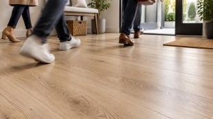 découvrez comment un sol stratifié effet chêne résiste aux passages fréquents et aux rayures pour préserver son aspect au quotidien.