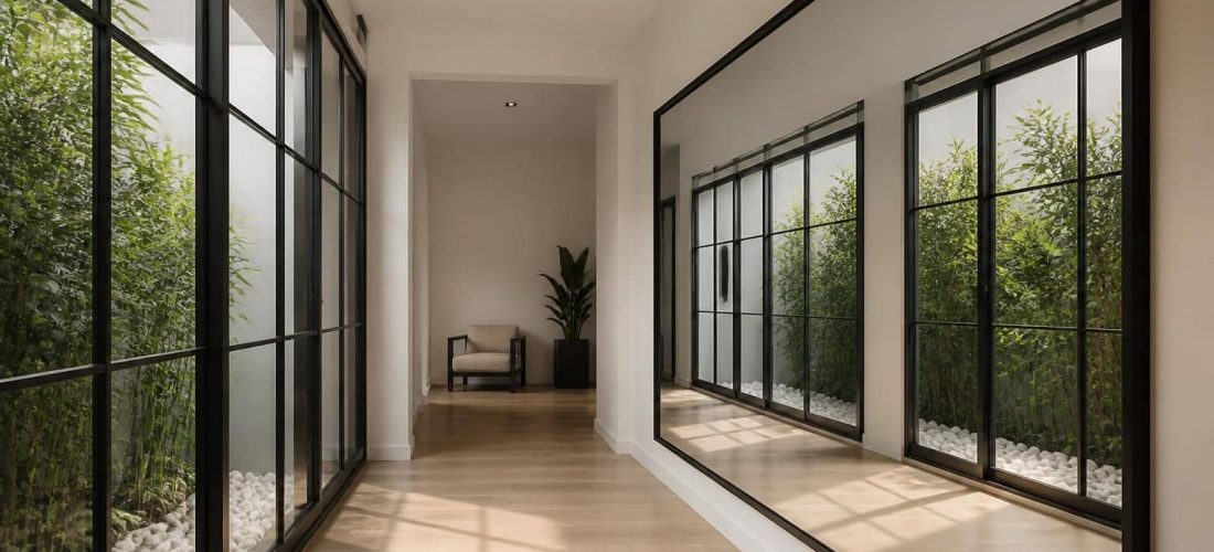 découvrez comment le miroir verrière peut être utilisé pour créer une illusion de fausse perspective de fenêtre, apportant profondeur et style à votre intérieur.