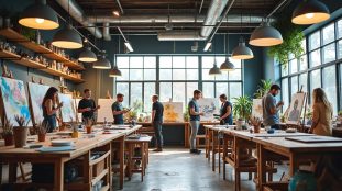 découvrez comment la lumière blanche omniprésente stimule la créativité dans les ateliers d'artistes, favorisant un environnement inspirant et propice à l'expression artistique.