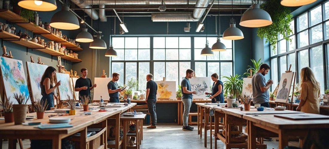 découvrez comment la lumière blanche omniprésente stimule la créativité dans les ateliers d'artistes, favorisant un environnement inspirant et propice à l'expression artistique.